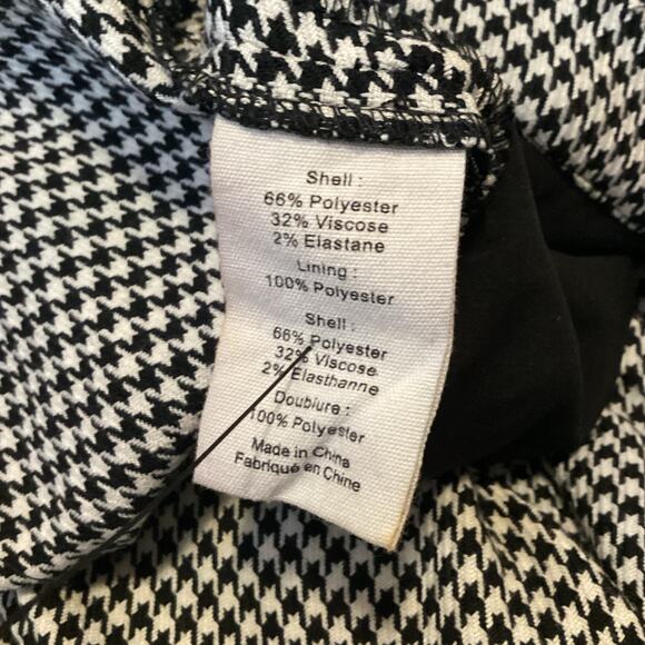 L’Agence Logan Black White Houndstooth Taper Trouser Ankle Pant - Picture 11 of 12